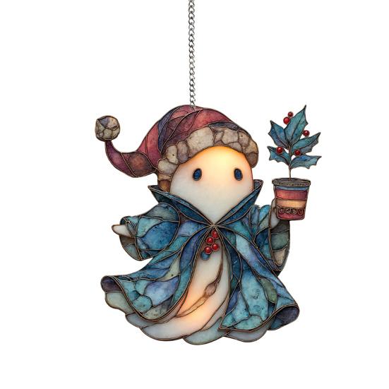 Ghost Hanging Decoration Acrylic Ghost Series Sun Catcher Cartoon Ghost Halloween Decoration for Windows Porch Walls