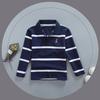 Boy T-shirt Child Cotton Children Shirts Long-sleeved Striped Polo Shirt for Boys 100-165cm