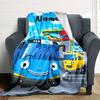Customiz Name Personality Tayo the Little Bus Blanket Soft &Warm Sofa Office Bed Travel Lunch Break Blanket, Gift Suitable All Seasons