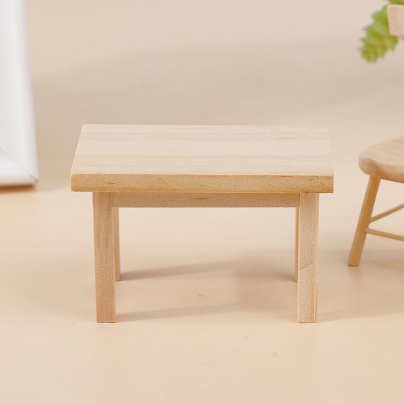 1:12 Dollhouse Miniature Wooden Table Model Furniture Accessories Toys