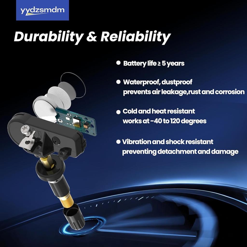 315Mhz Pre-Programmed TPMS,Compatible With: Chevrolet Equinox 2007- | Colorado 2015- | Malibu 2008-2015 | Camaro 2010-2015 Tire Pressure Monitoring