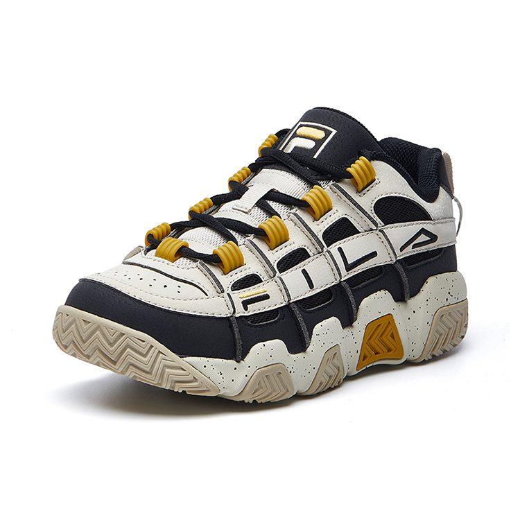 Fila Низкие винтажные баскетбольные кроссовки мужские Белые Черные Желтые F12M041202FOB