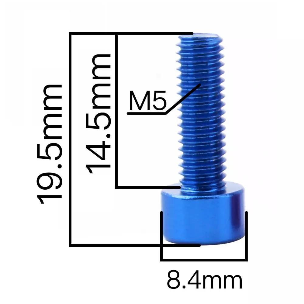 M5 Road Bike Bike Bottle Holder Screw Aluminum Zinc Zinc Alloy Kettle Rack Screw Water Bottle Cage Bolts
