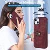 Кошелек с карманами для карт, чехол для телефона для iPhone 16 Pro Max 15 Plus 13 12 11 Pro 14 SE 2022, кожаный, с кольцом-держателем, подставкой, задняя крышка