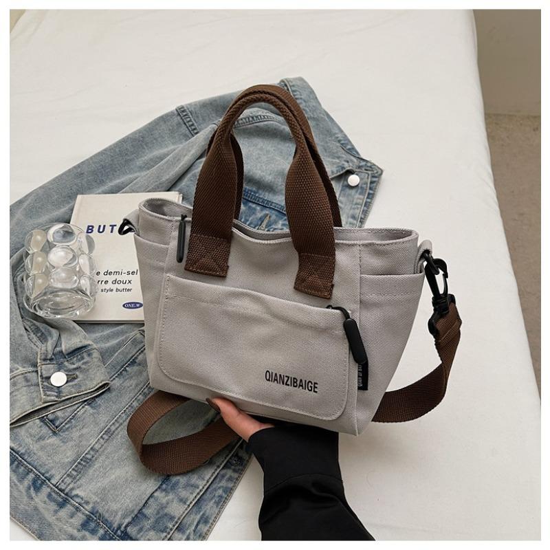 Холщовая сумка женская большой вместимости новая сумка-тоут сумка через плечо сумка для занятий для студентки колледжа сумка-кроссбоди