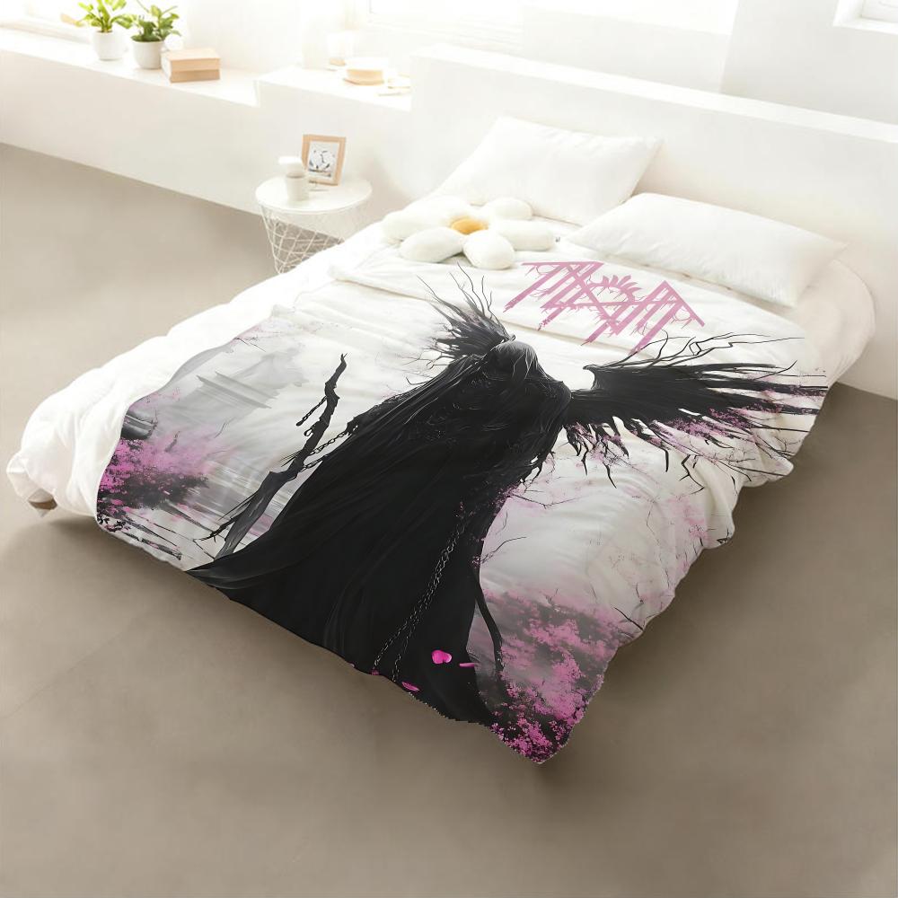 Mystery Band Sleep Tokens Throw Cozy Soft Flannel Throw Lightweight Skin-Friendly For Sofa Bed Office & Travel