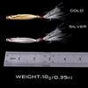 Spoon Fishing Lure 5pcs/lot Metal Gold/Silver Hard Baits Sequins Noise Paillette Hard Fishing Lure