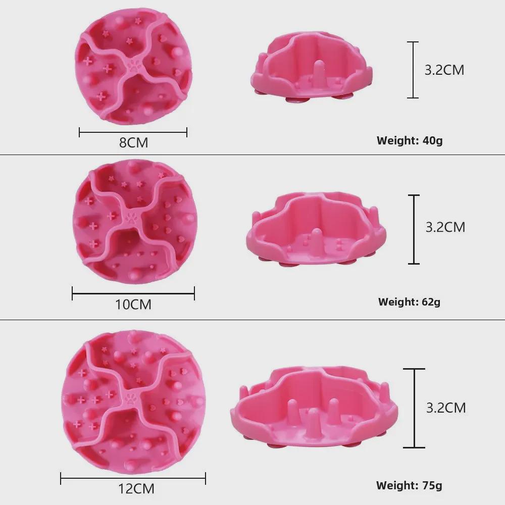 Silicone Slow Feeder & Licking Mat for Cats and Dogs - Anti-Choking Pet Placemat with Suction Cups