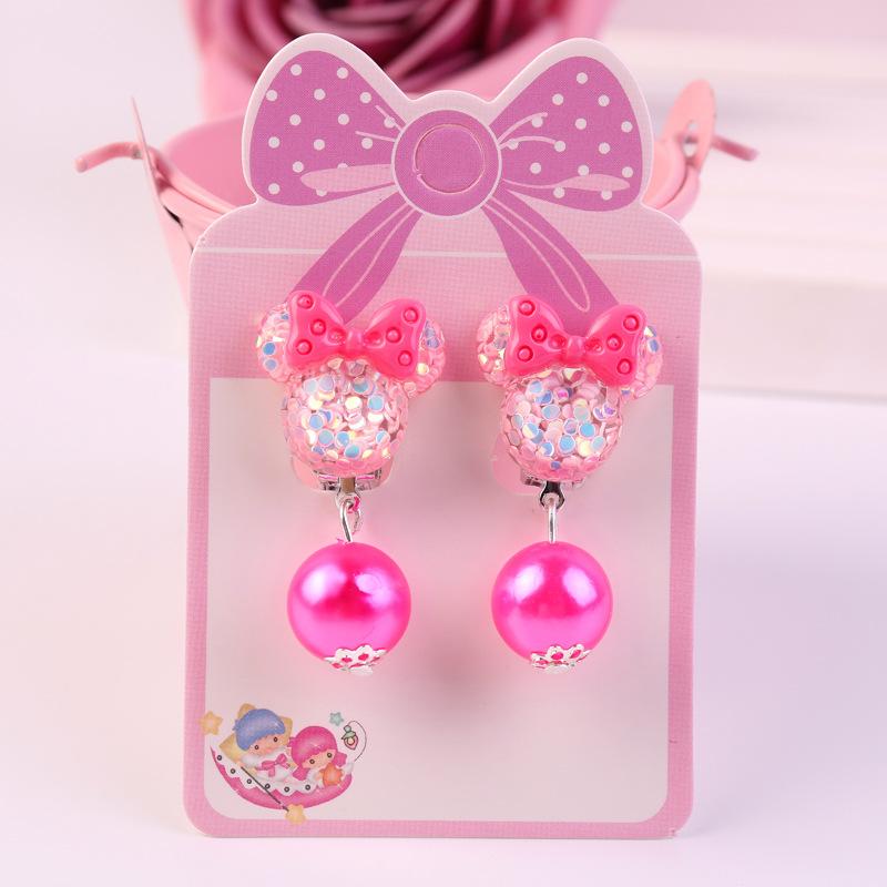 Детские серьги без отверстий для ушей для маленьких девочек, милые цветочные серьги с жемчужинами и жемчужинами, модные украшения, подарок, жемчужная бахрома, клипса для ушей, серьга-подвеска