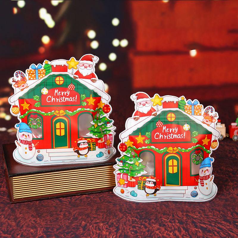 Рождественский Иглу Подарочный Упаковочный Пакет Праздничный Подарочный Пакет Упаковка для Конфет и Печенья на Рождество Ручной Подарочный Пакет для Детей