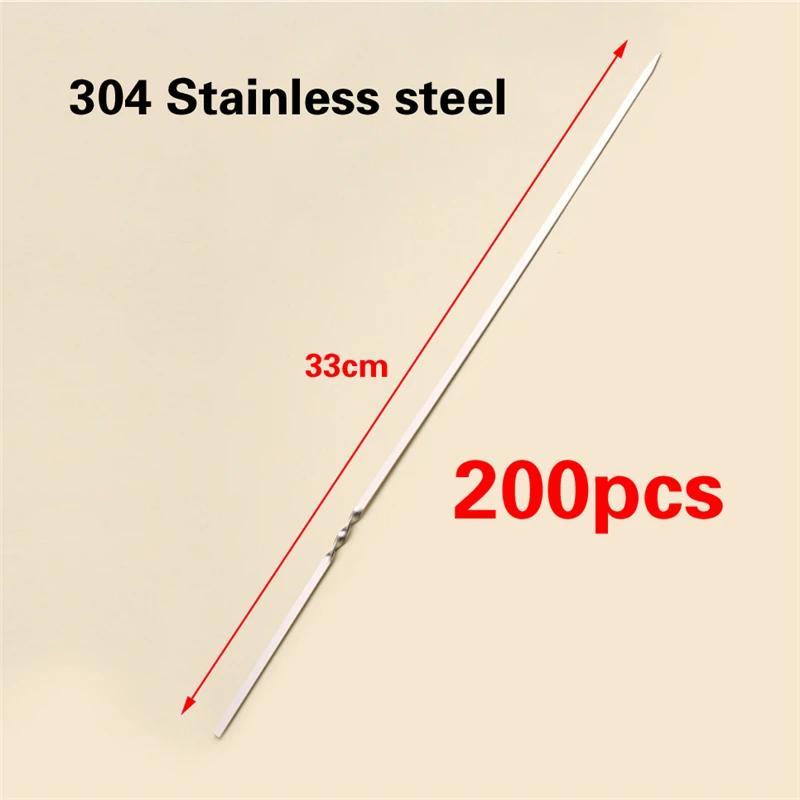 10 20 30 шт. палочки для барбекю иглы из нержавеющей стали плоские вилки для барбекю пикниковые принадлежности шампуры кухонная утварь утюг для приготовления пищи кухонный держатель для мяса
