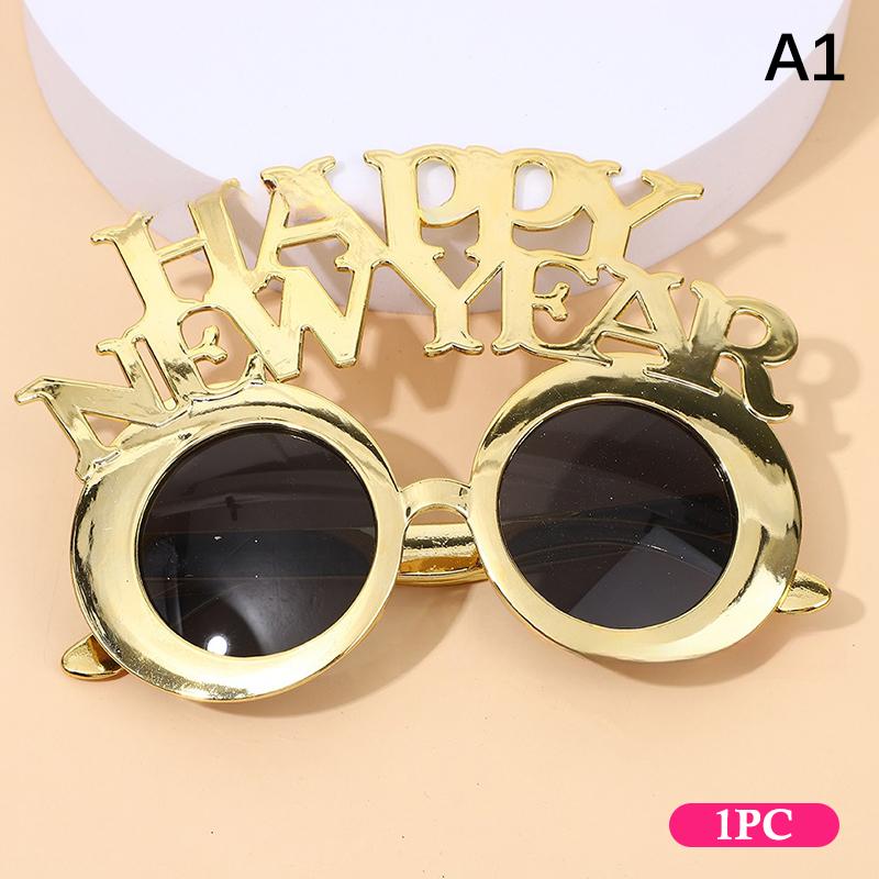 Счастливый Год Очки 2026 Реквизит для фотобудки Вечериночные очки Рождественский подарок Декоративные солнцезащитные очки Универсальный размер 1/5 шт.