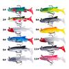 Soft Fishing Lures Jig Heads,T Tail Lures, 8cm 12.3g Fishing Bait Big Tail with Jig Head, Paddle/Straight/T Tail Soft Lures for Saltwater Freshwater