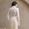 Women S Lace Long Sleeve High Neck Slim Fit T Shirt