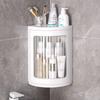 Кухонная стойка для приправ, угловой шкаф, столешница, настенная полка, вращающийся треугольник, ванная комната, органайзер для хранения косметики для дома