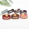 Bohemian Style Multi-layer PU Leather Bracelet Women's Leaf Magnet Buckle Jewelry Accessories