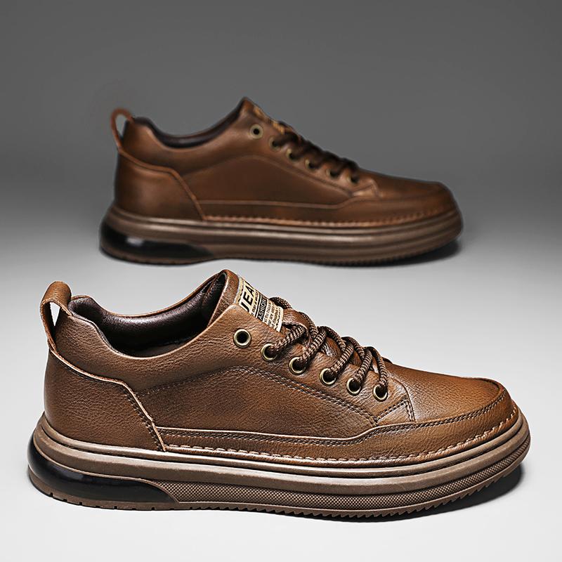 Мужские туфли Оксфорды из натуральной кожи Новое поступление Обувь для скейтбординга для мужчин Легкие спортивные кроссовки Элегантная деловая обувь