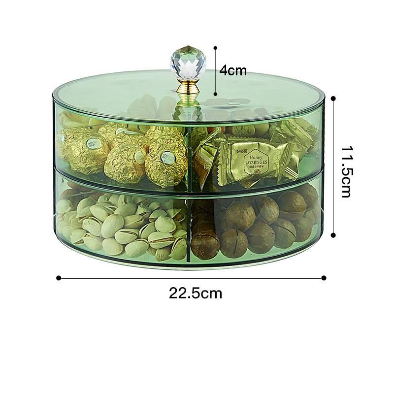Plastic Fruit Trays Multi Grid Nuts Dried Fruit Storage Trays with Lids Sugar Boxes Household Snack Candy Containers Decoration