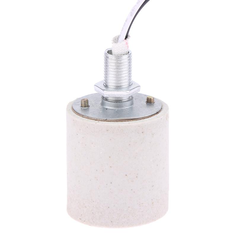 E14/E27 Ceramic Screw Lamp Holder Led Light Heat Resistant Adapter Home Use Round Socket For Bulb Base With Cable