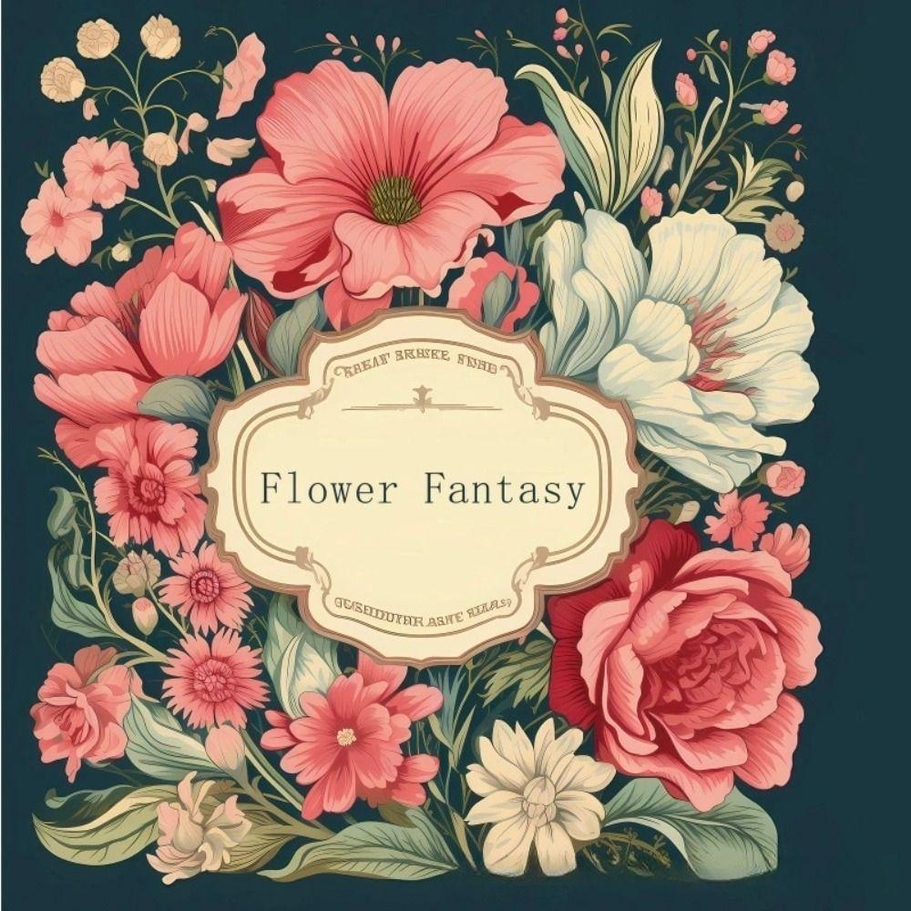 МИЛЫЙ И ПРОСТОЙ Рисованный от руки Книга 20 листов Книга для граффити Раскраска с цветами Взрослые