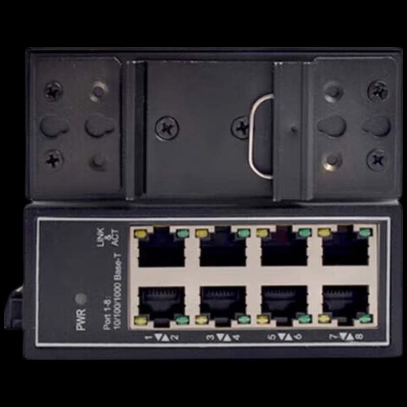 Dahua Industrial 8-Port Gigabit DIN-Rail Switch CN plug (adapter included)