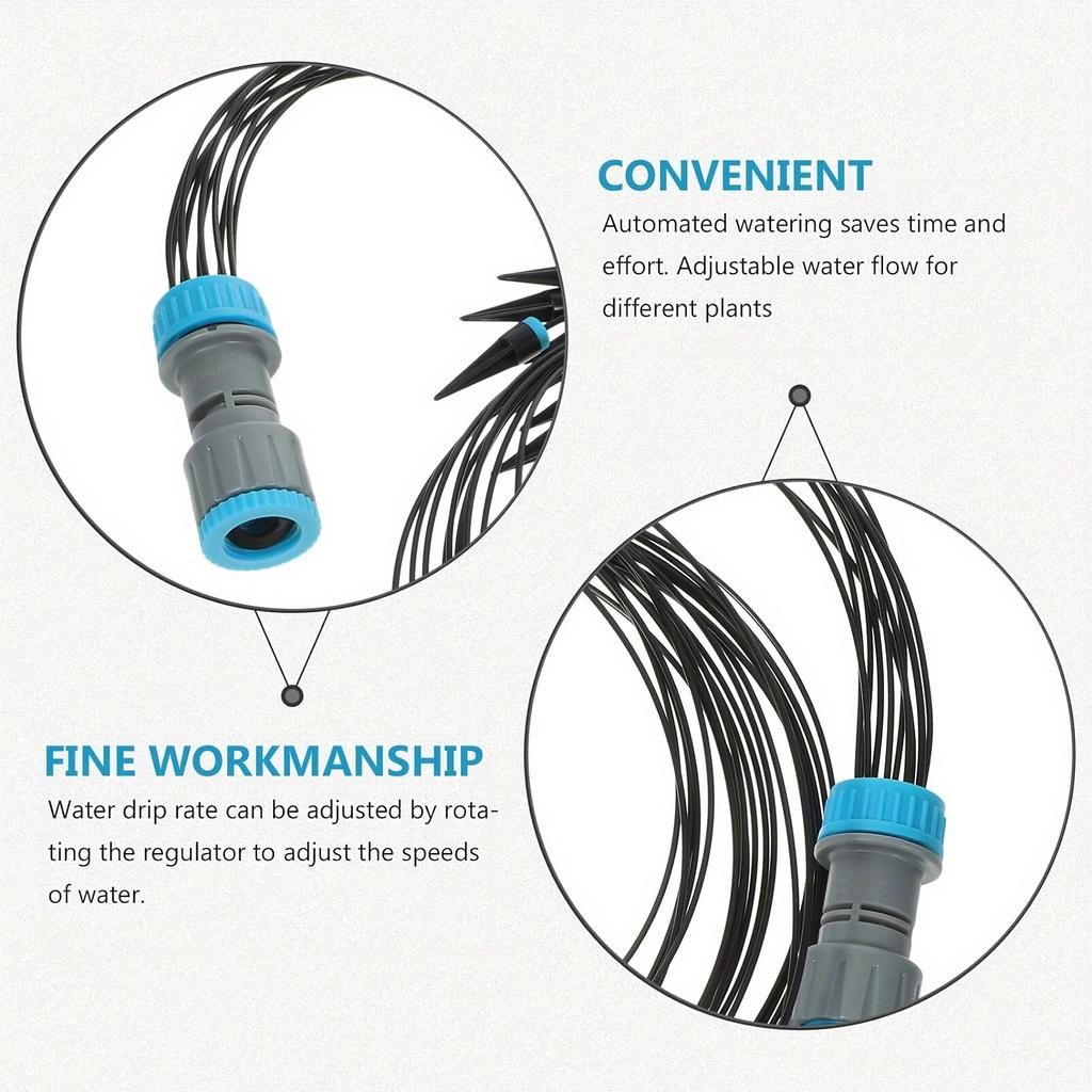 1 комплект автоматического поливочного устройства для сада, система полива сада, с 10 капельницами, устройством для проникновения капель