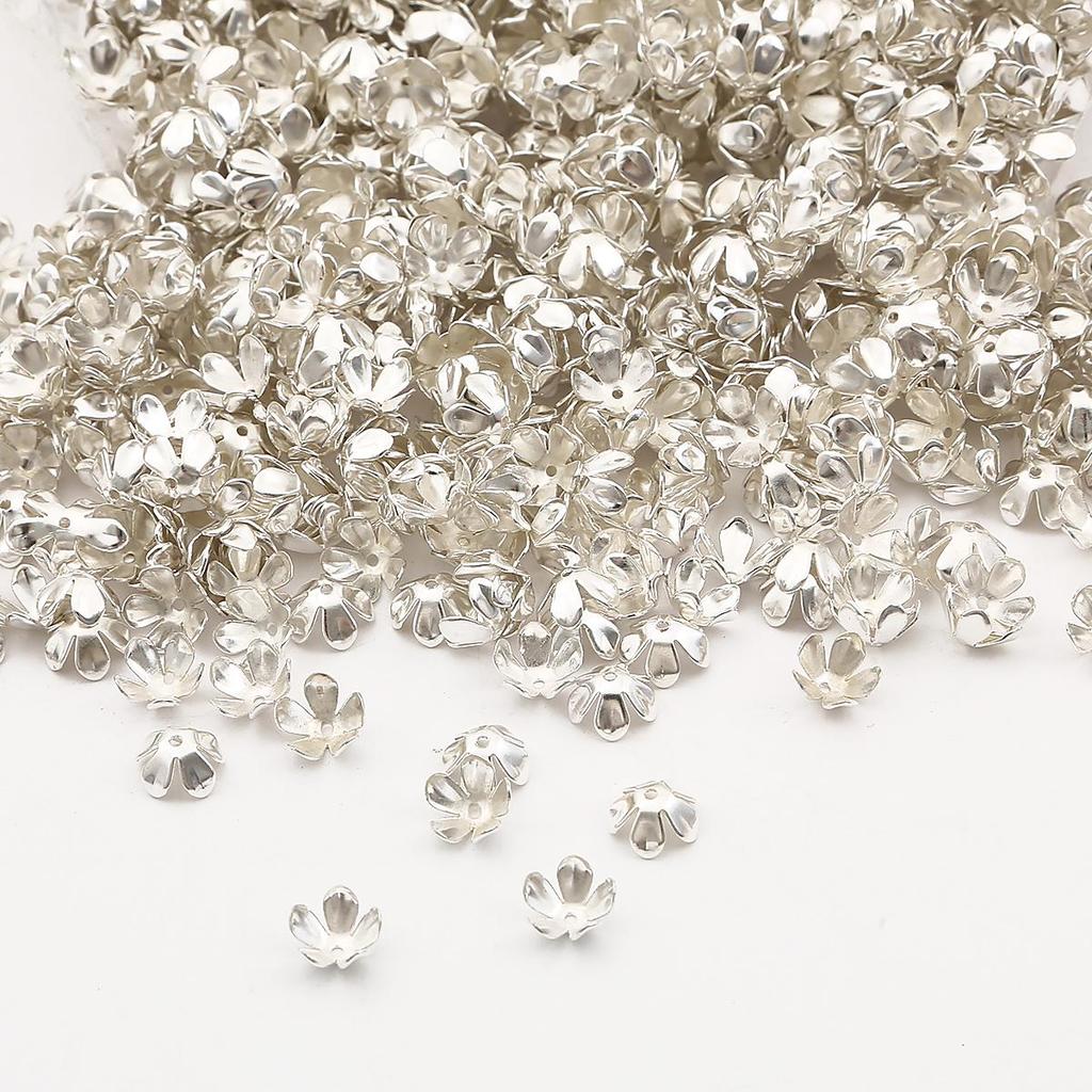 10pcs/Lot Iron Flower Bead End Caps Charms Bead Cups For Jewelry Making Findings DIY Bracelet Necklace Accessories