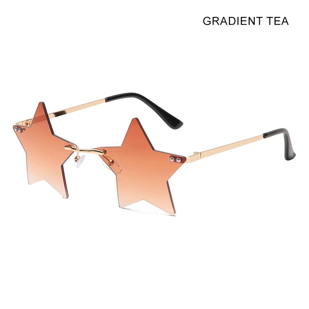 Decoration for Women & Men Eyeglasses Star Shape Sun Glasses Party Glasses Rimless Sunglasses