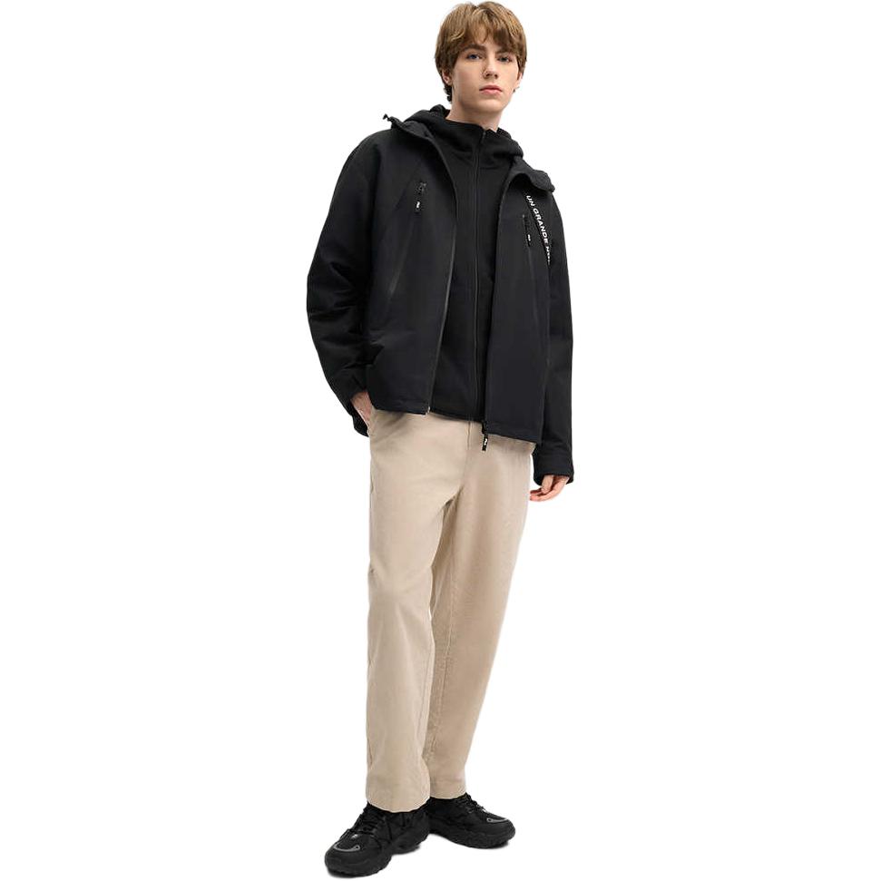 Fila Модная теплая куртка-двойка с капюшоном Мужские куртки Черный F11M519704FBK