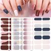 Nail Art Sticker with Nail File Waterproof Gel Nail Strips Nail Polish Stickers Nail Wraps Nail Art Decoration for Girls