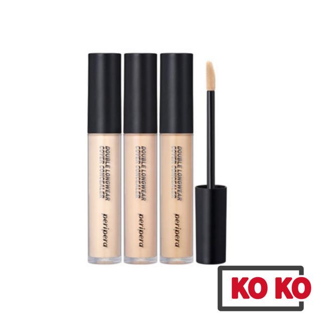 Peripera Double Longwear Cover Concealer 5.5g 3types / Pure Ivory / Natural Beige / Classic Sand