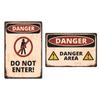 FrugeL No Trespassing Tin Set of 20cm X Security Signs, 2, 30cm, Perforated, (D.A.B.)