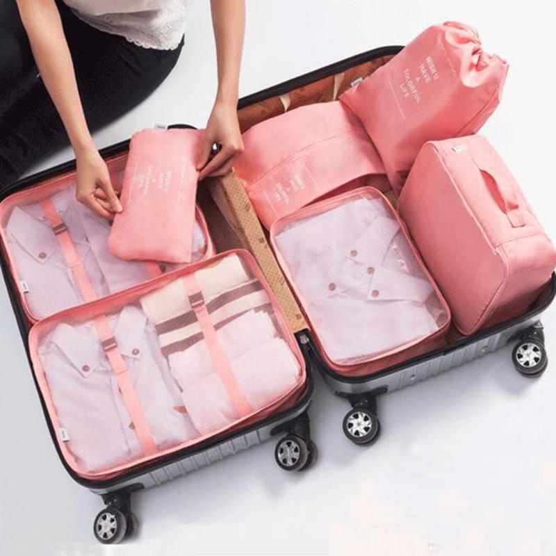 Саржа из семи предметов, органайзер для одежды, упаковочная сумка, дорожная сумка для хранения одежды и нижнего белья
