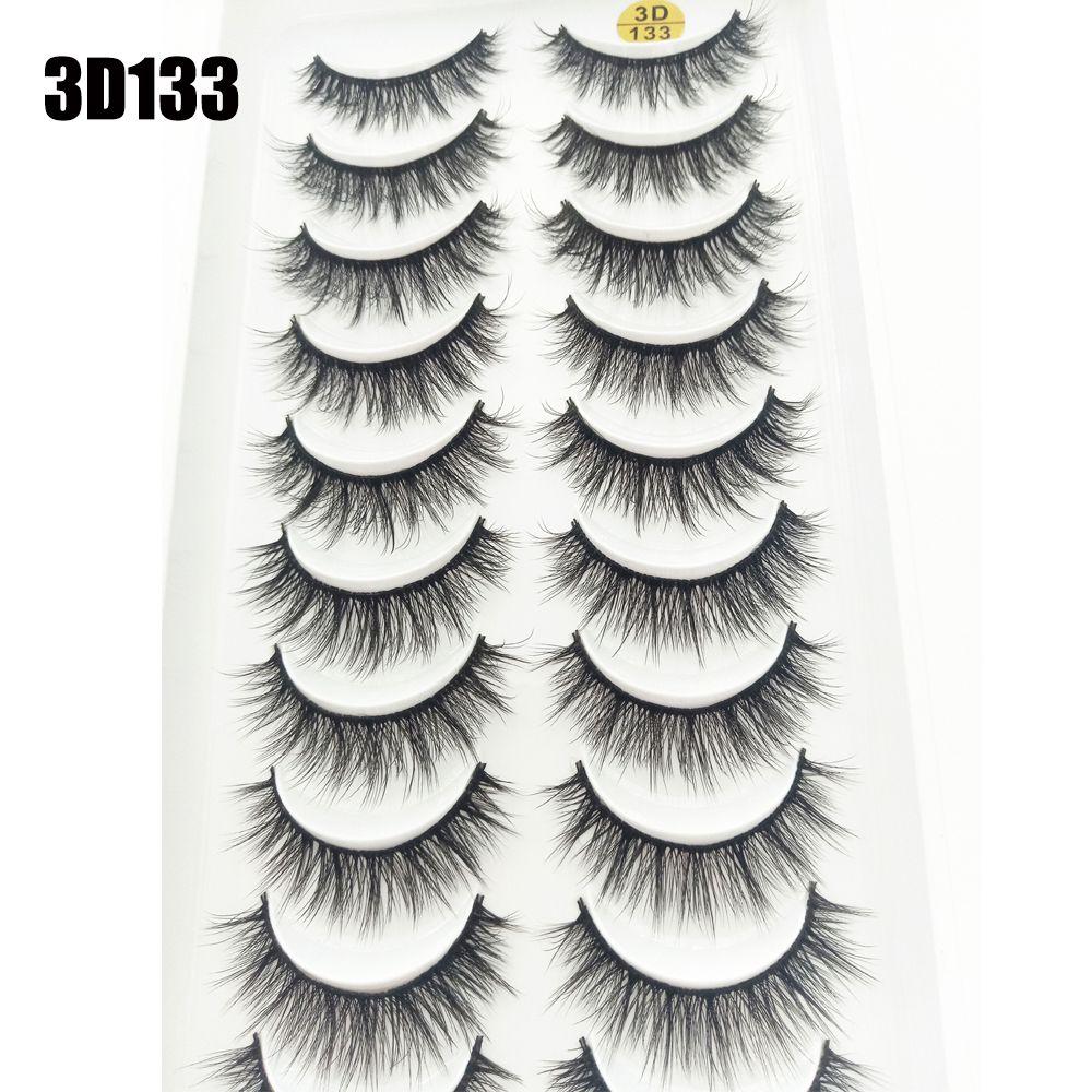 Многослойный эффект Wispies Пушистые Полный объем Густые Накладные ресницы 3D Норковый волос Наращивание ресниц