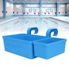 Poolside Storage Basket Thickened Swimming Pool Hanging Basket with Cup Holder for 2.3in Or Less Top Rail for Drinks Towels