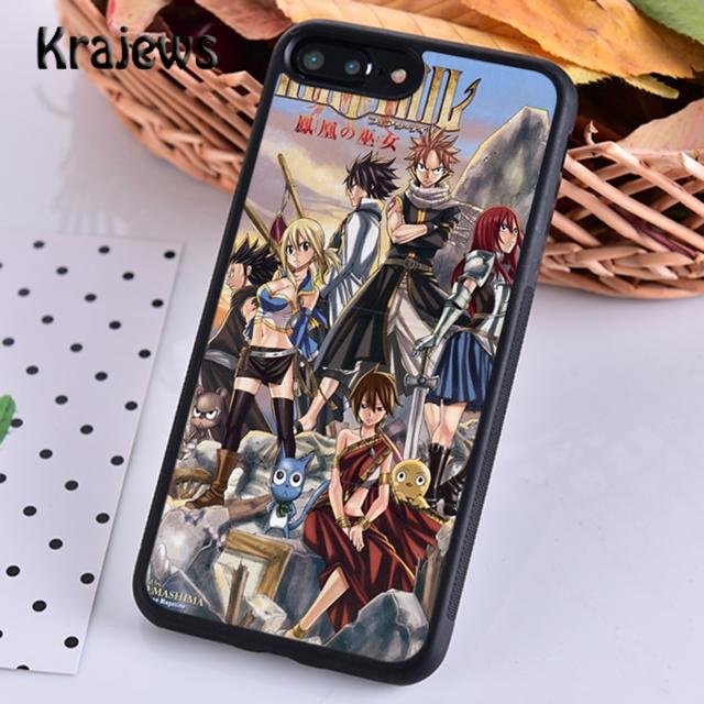 Чехол для телефона Krajews Fairy Tail аниме Манга для iPhone 14 5 6s 7 8 plus X XR XS 11 12 13 pro max Samsung Galaxy S21 S22ultra