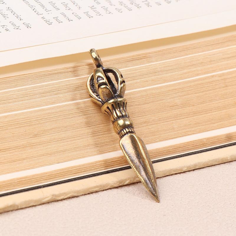 Buddhist Brass Ax Cross Vajra Pestle Diy Keychain Pendant Bracelet Necklace Decorative Handcraft Jewelry