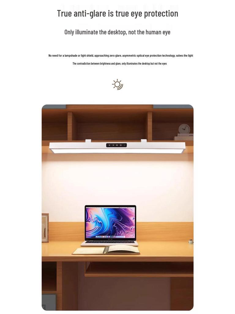 Full Spectrum Touchable LED Desk Lamp for Kids - Eye-Protecting Study Light for Reading and Dormitories