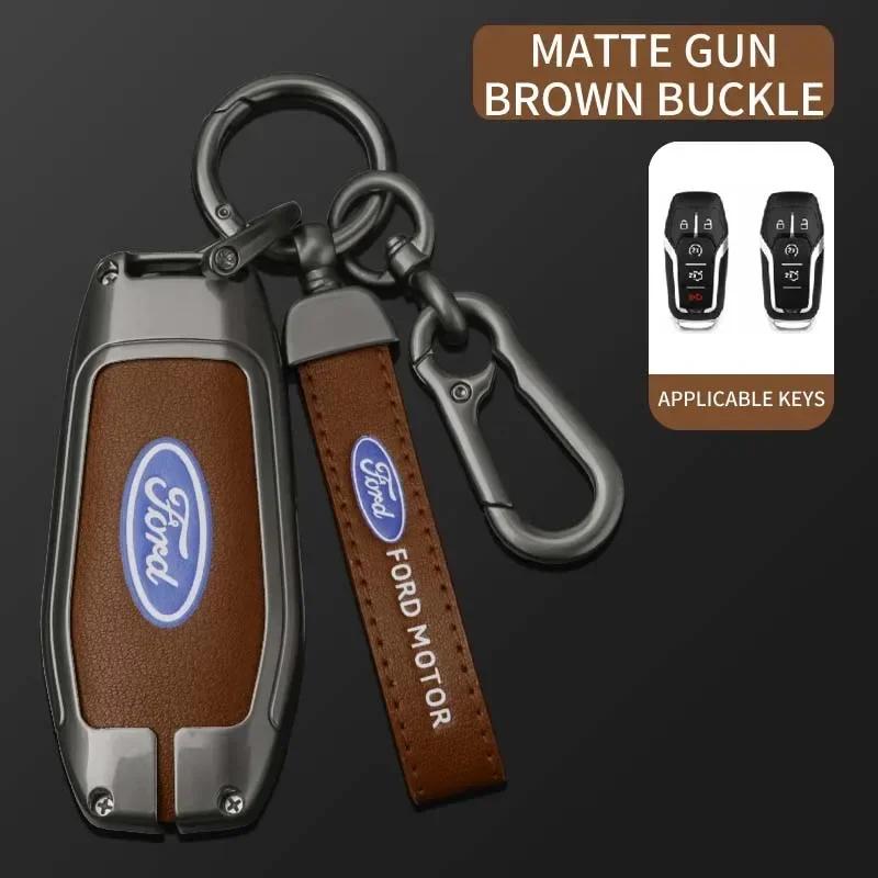 New 2026 Car Sticker 2025 Hot Zinc Alloy Car Remote Key Case Cover For Ford Fusion Mondeo Mustang F-150 Explorer Edge 2015 2016