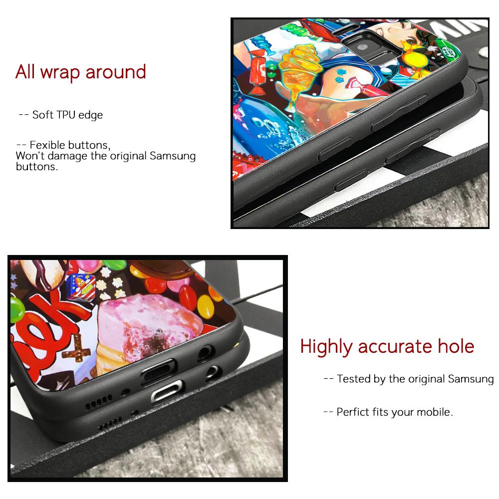 Чехол для Samsung S20 Plus Candy girl Стеклянная задняя крышка Note 9 чехол для Galaxy S8 S9 S20 plus Note 8 9 10 plus S10e S20 ultra S22