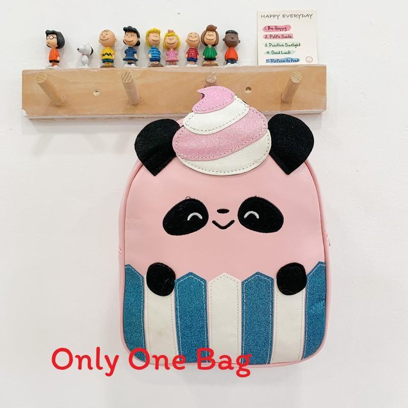Panda Line Cartoon Girls Toddler Backpack With Fashion Sequins For School Use