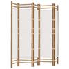 VidaXL Folding Room Divider 5 Panels 200 Cm Bamboo and Canvas 350625