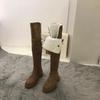 Women's Over-the-Knee High-Tube Cotton Boots with Fleece Lining and Thick Soles for Autumn and Winter