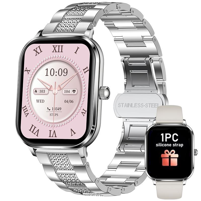 2026 New Women Smart Watch 128M Memory 5 Watch Faces 8 Menu Modes 1.82" IPS Screen BT5.3 Call IP68 Waterproof Sports Tracker