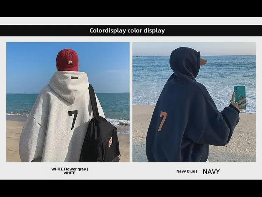 Мужская серая толстовка с капюшоном — модная свободная куртка в стиле хип-хоп на осень/зиму 2022 года