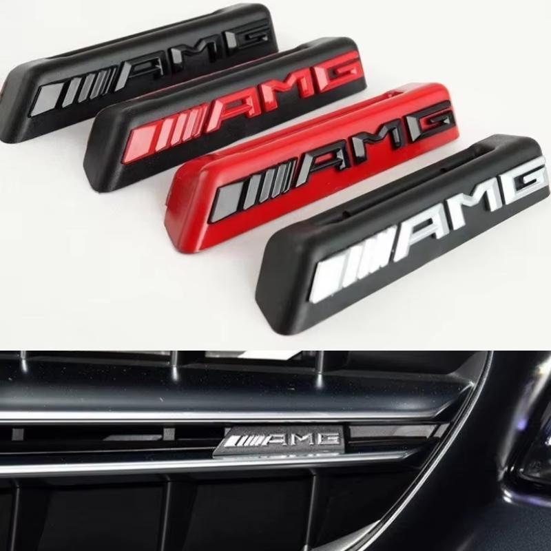 1pcs Automobile front grille AMG For Mercedes-Benz ABS badge A/B/C/E W212W213C 180E300W176W246W203W204W205W207.