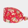 New Christmas Printed Surgical Scrub Cap 100%cotton Sweatband Chef Vet Spa Medical Bouffant Hat
