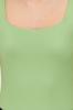 Women's Fashion New Body Green Square Collar Fitted Soft Touch Stretchy Knitted Body with Soft Snaps