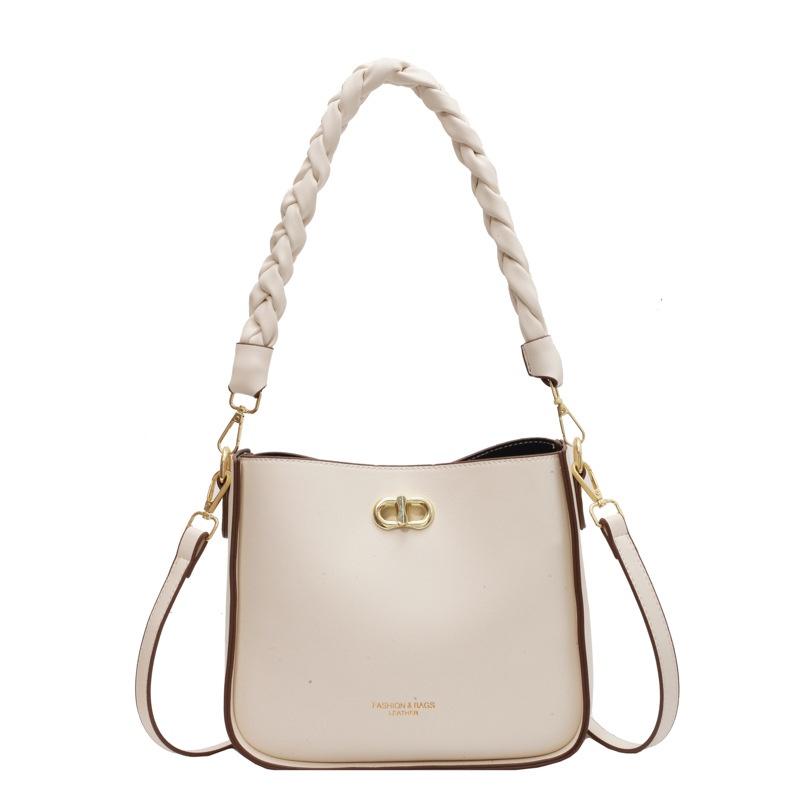 IELGY Versatile Soft Leather Bucket Bag, Foreign-style Texture Shoulder Messenger Bag