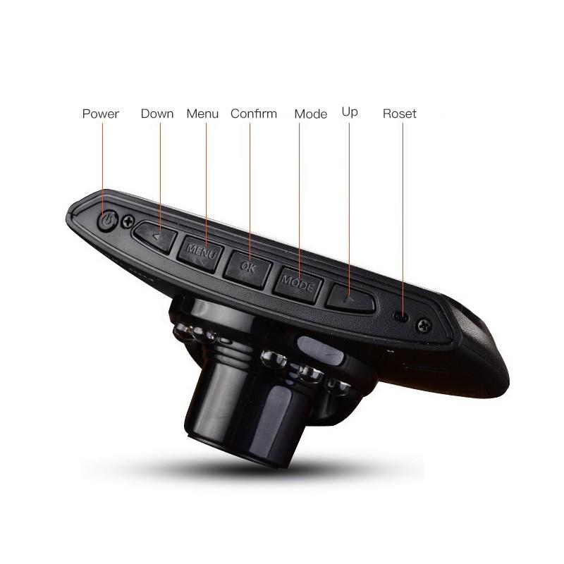 2,4-дюймовый автомобильный видеорегистратор с ИК-камерой 1080P, ночным видением, высокой четкостью изображения, дорожным регистратором, дисплеем для мониторинга транспортного средства